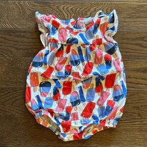 Old Navy Red and Blue Ice Pop Print romper